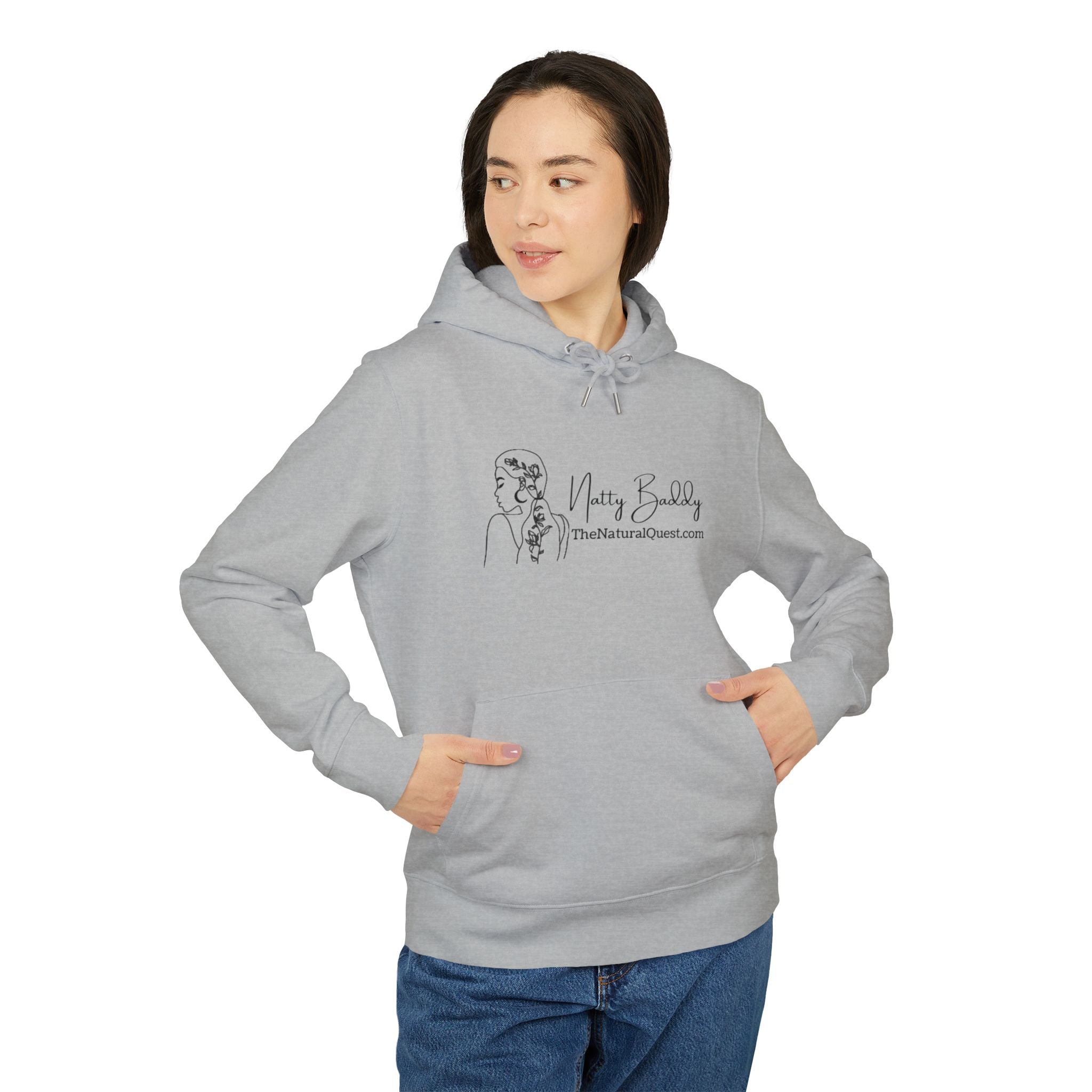 Minimalist 'Natty Baddy' Line Art Hoodie — Casual Graphic Pullover