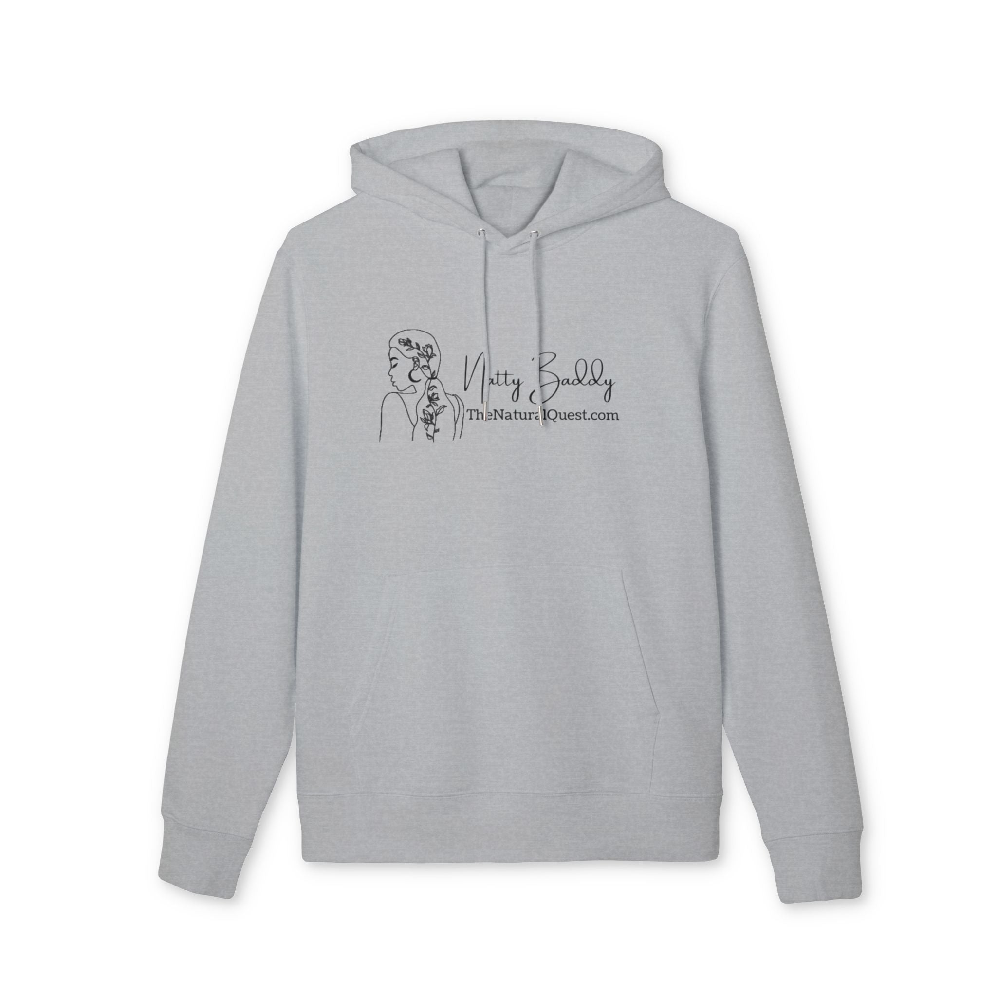 Minimalist 'Natty Baddy' Line Art Hoodie — Casual Graphic Pullover
