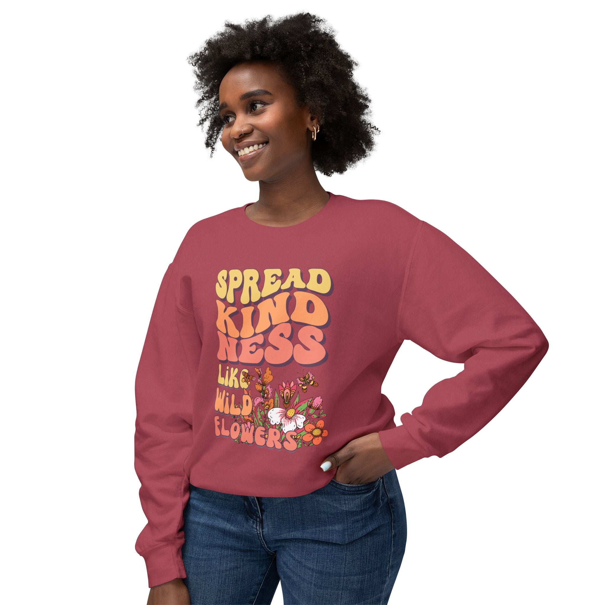 Spread Kindness Like Wild Flowers Crewneck Sweatshirt