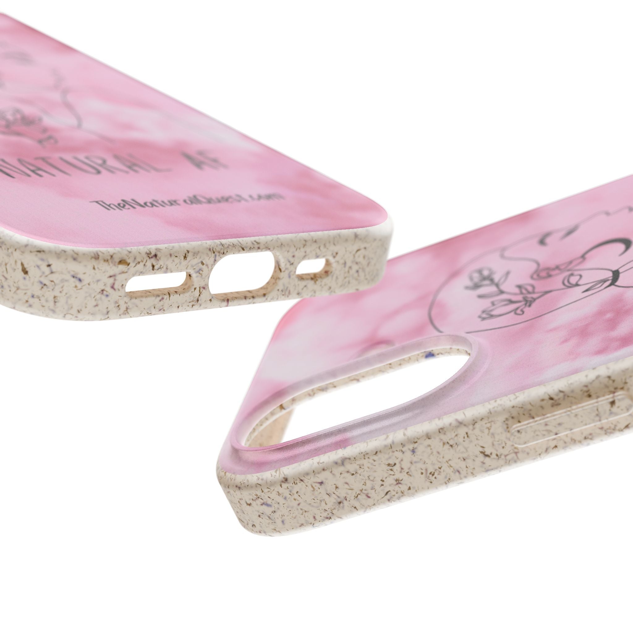 Biodegradable Phone Case — "Natural AF" Botanical Silhouette Eco-Friendly Cover