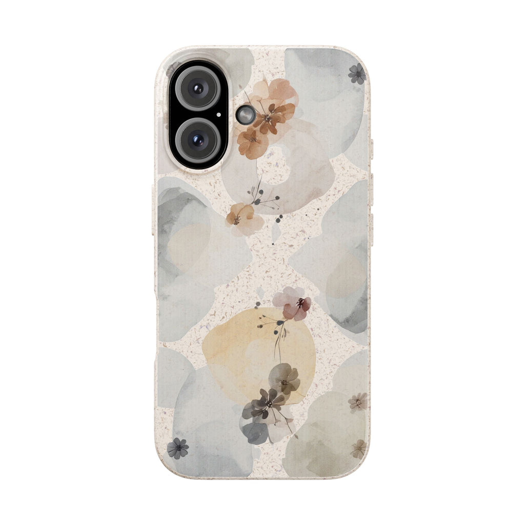 Biodegradable Floral Phone Case — Eco-Friendly Pastel Watercolor Protection