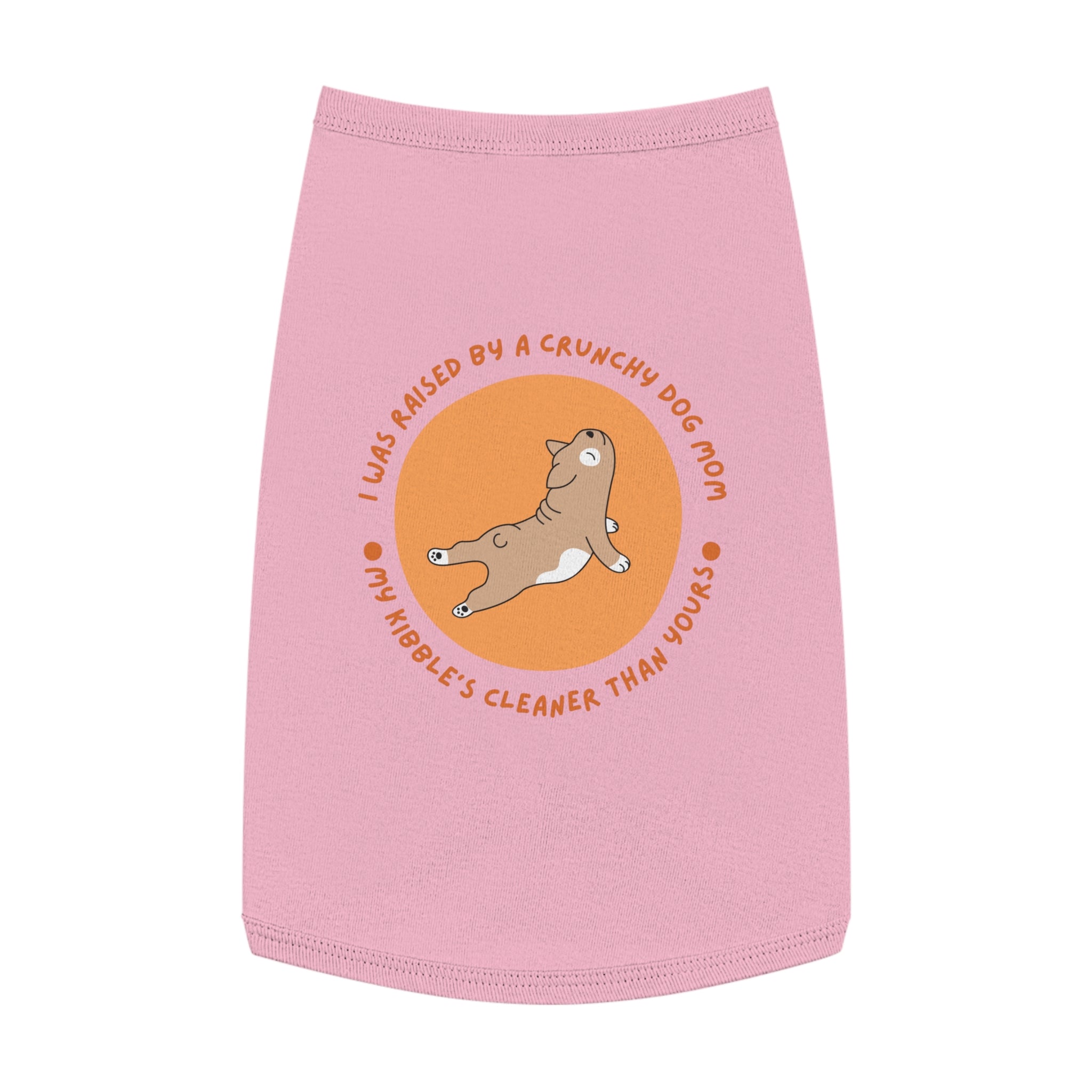 Dog Tank Top — “I Was Raised By A Crunchy Dog Mom” Cute Retro Pup Graphic