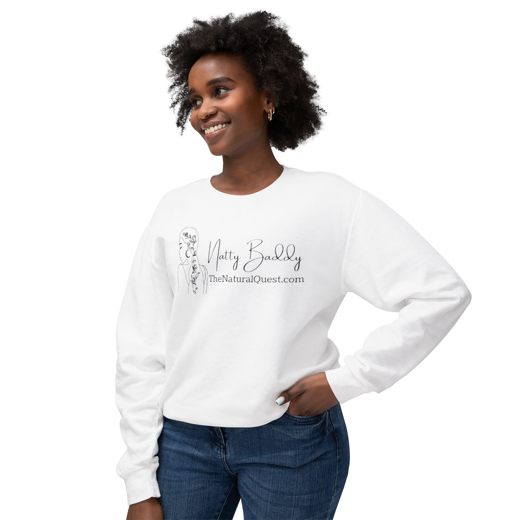 Natty Baddy Line Art Crewneck Sweatshirt