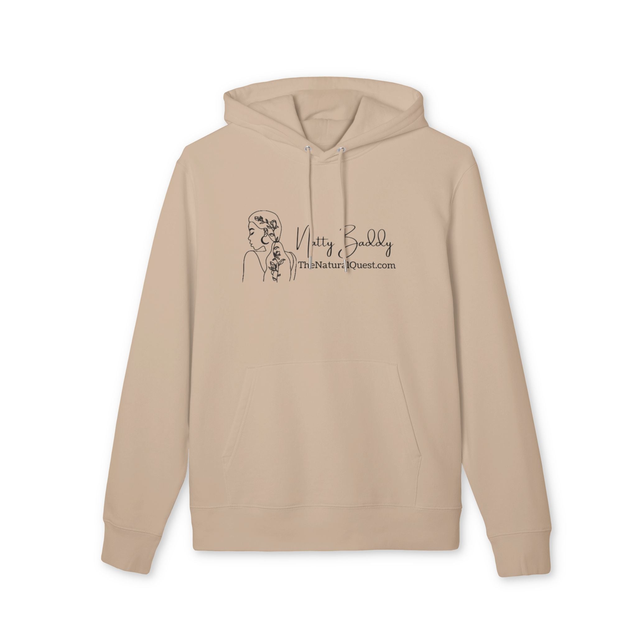 Minimalist 'Natty Baddy' Line Art Hoodie — Casual Graphic Pullover