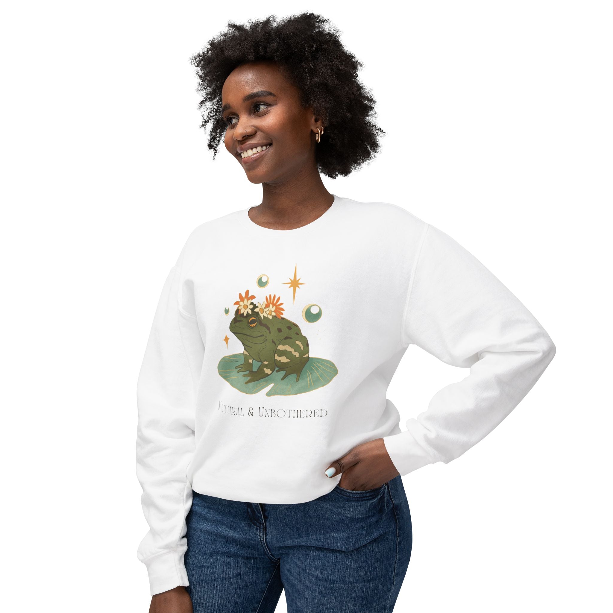 Toad Nature Crewneck Sweatshirt — "Nature Is My Therapist" Cozy Graphic