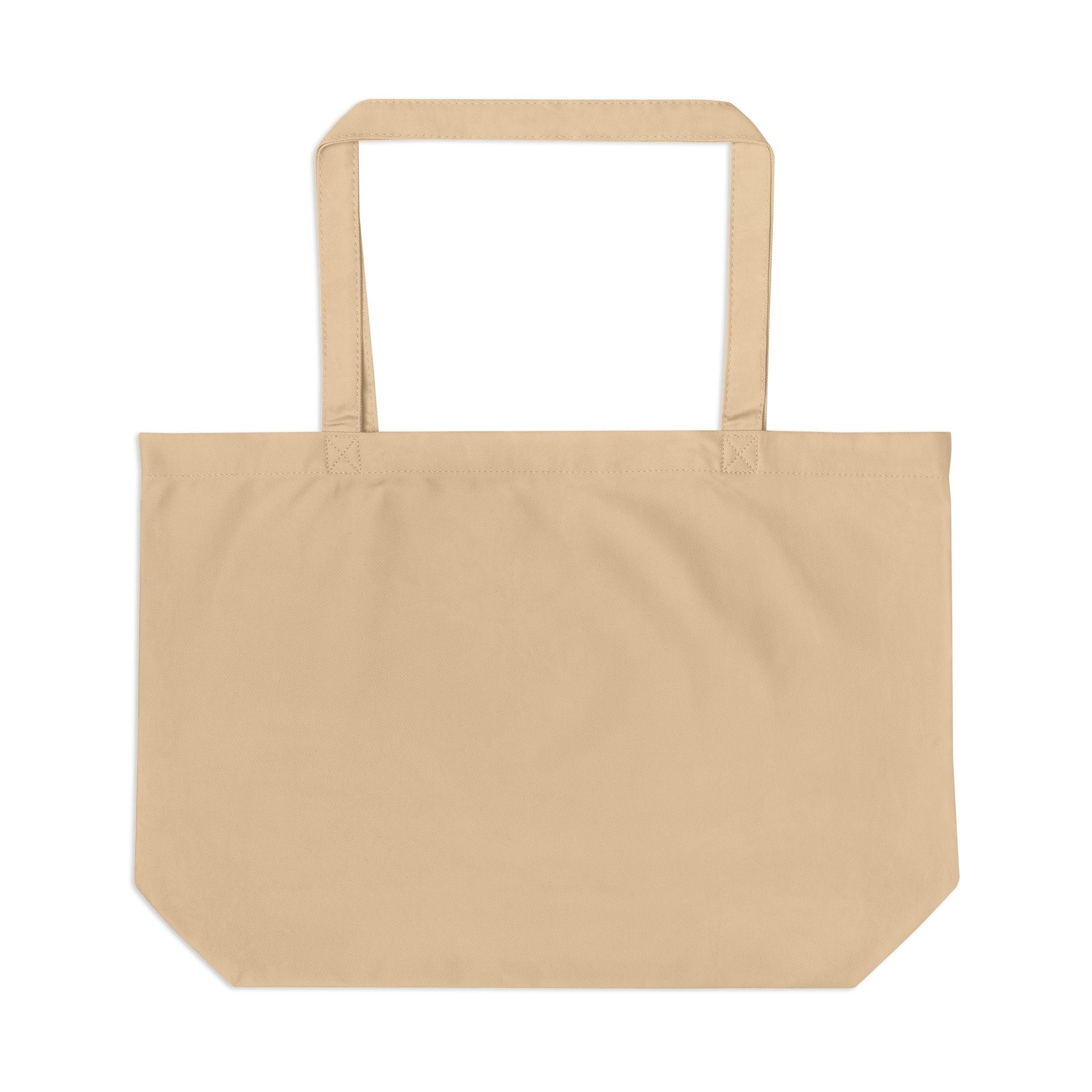 Large Eco Tote — 'Natural & Unbothered' Frog Canvas Market Bag