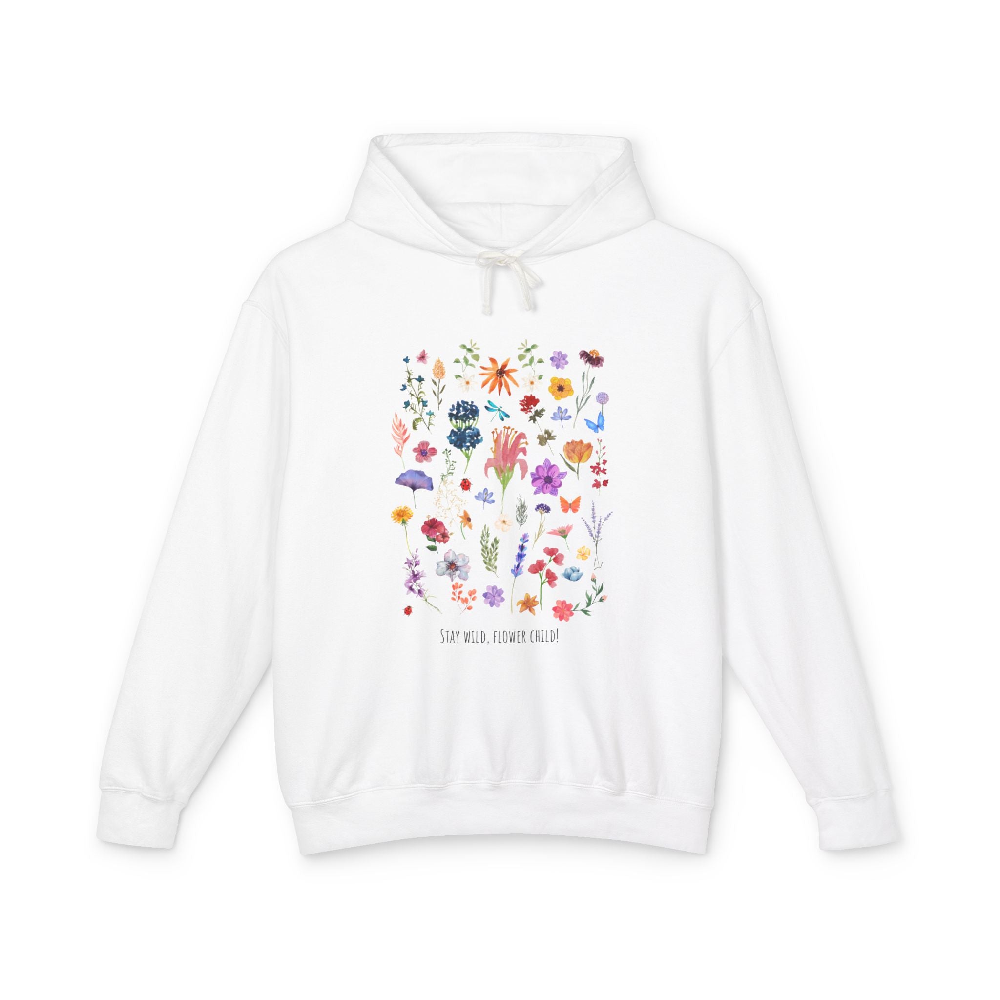 Stay wild flower child Hoodie — Colorful Wildflower Print "Grow Wherever"