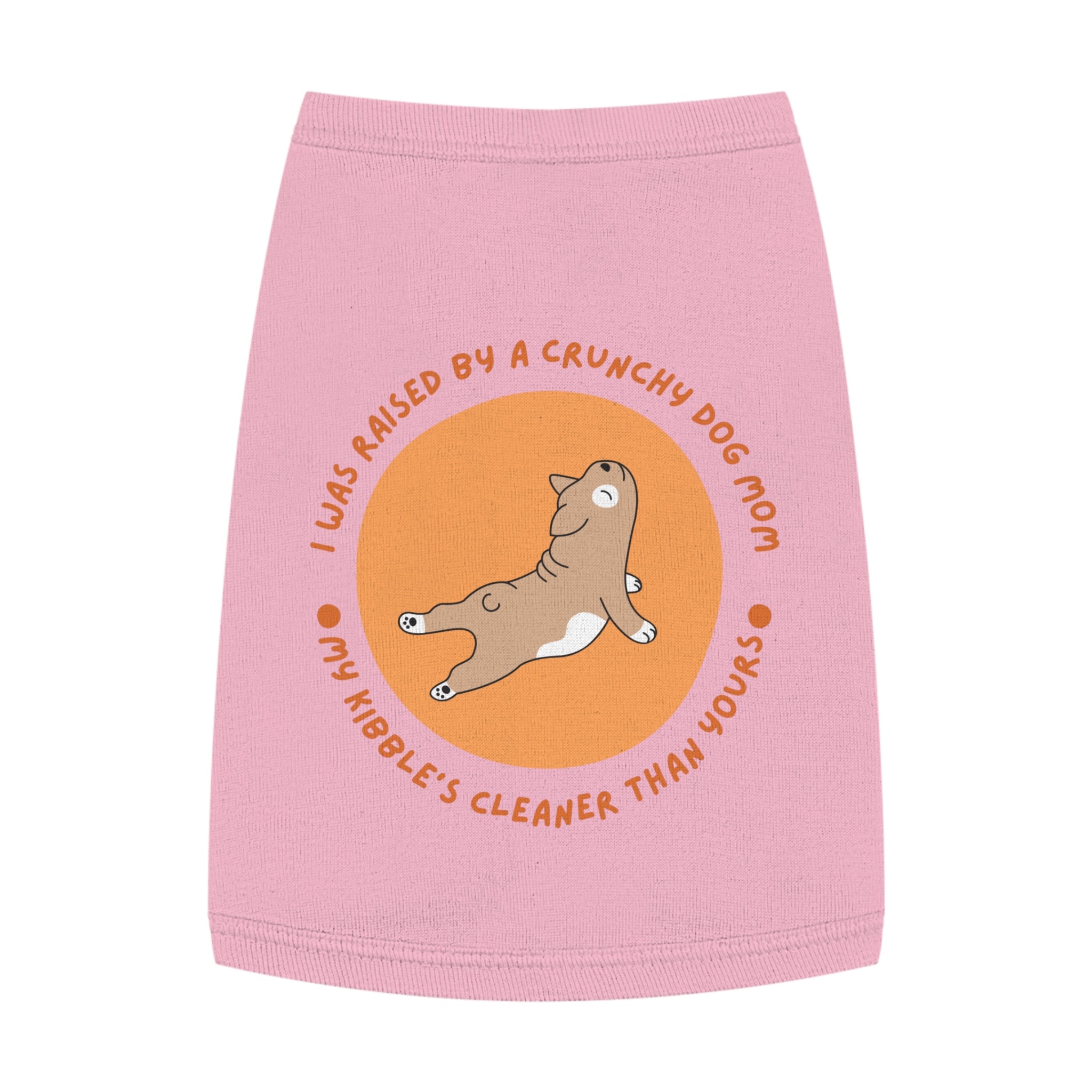 Dog Tank Top — “I Was Raised By A Crunchy Dog Mom” Cute Retro Pup Graphic