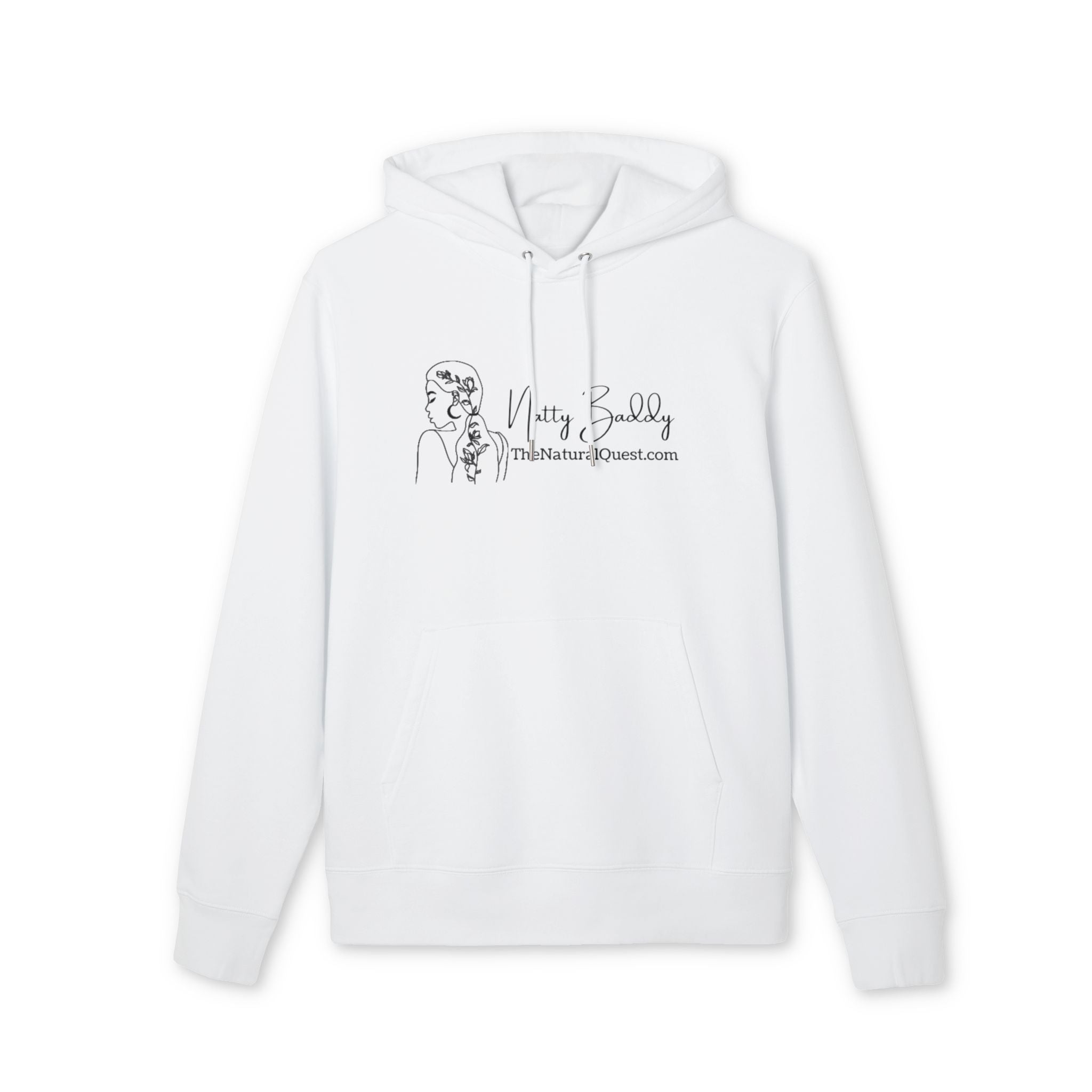 Minimalist 'Natty Baddy' Line Art Hoodie — Casual Graphic Pullover