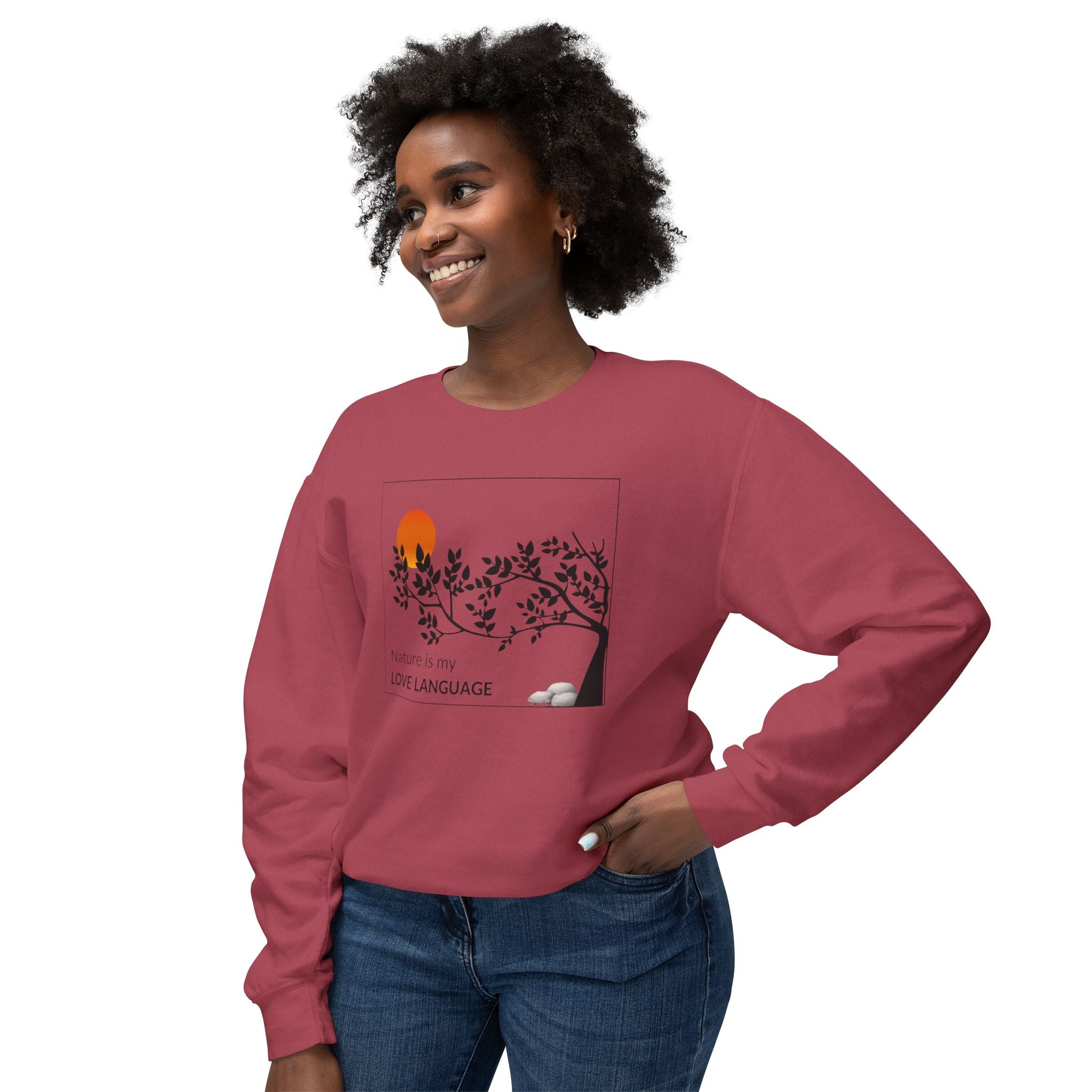 Nature Is My Love Language Sweatshirt — Botanical Lovers Crewneck
